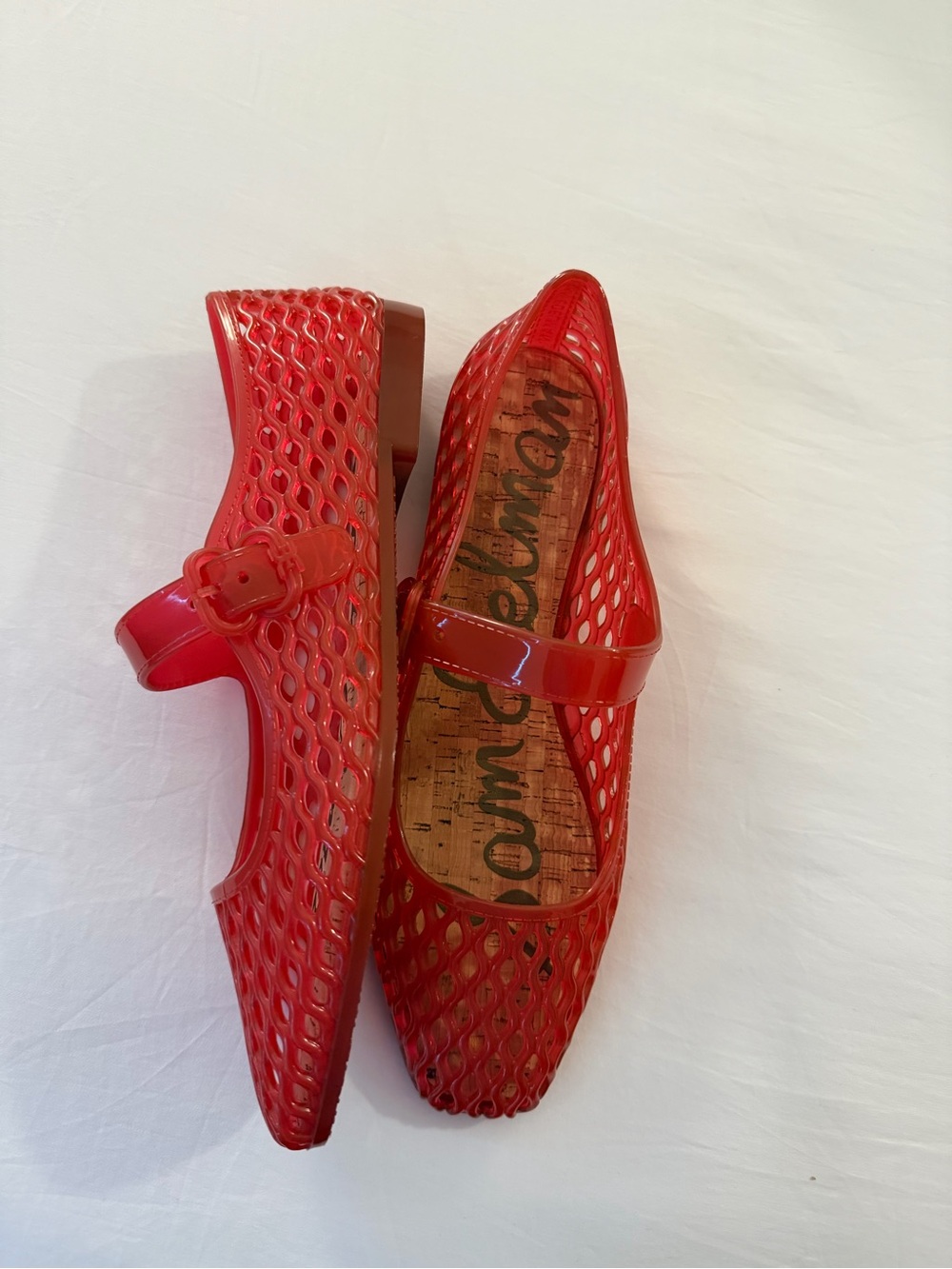 Sam Edelman Red Michaela Jelly Mary Jane Flat sz 8 EUC - Picture 7 of 8